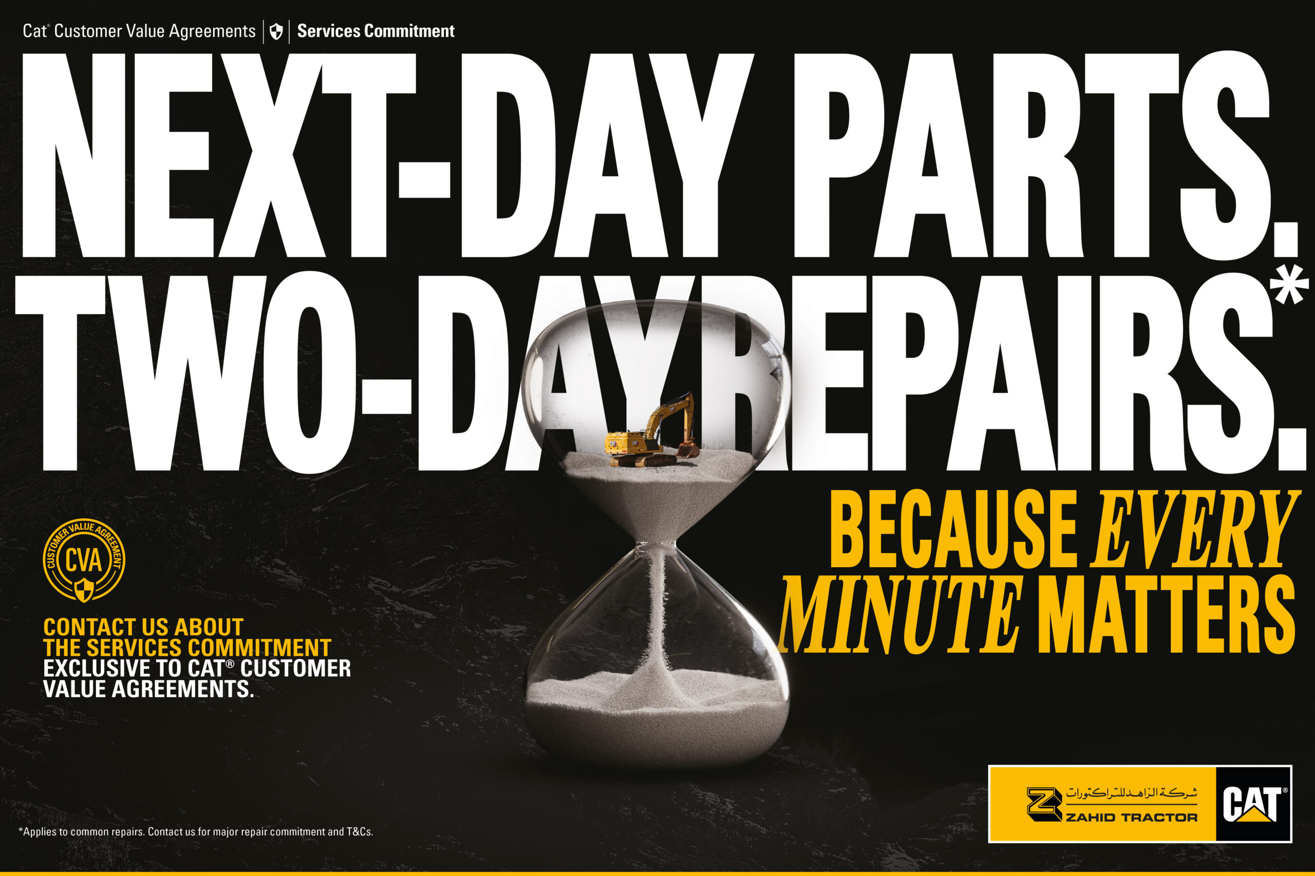 Services Commitment, Next-Day Parts. Two-Day Repairs.